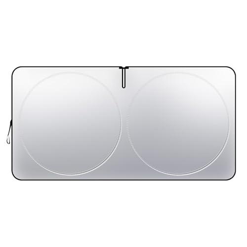 QKYS Car Windshield Sun Shade, Foldable Front Window Sun Visor Blocks UV Rays, Universal Car...