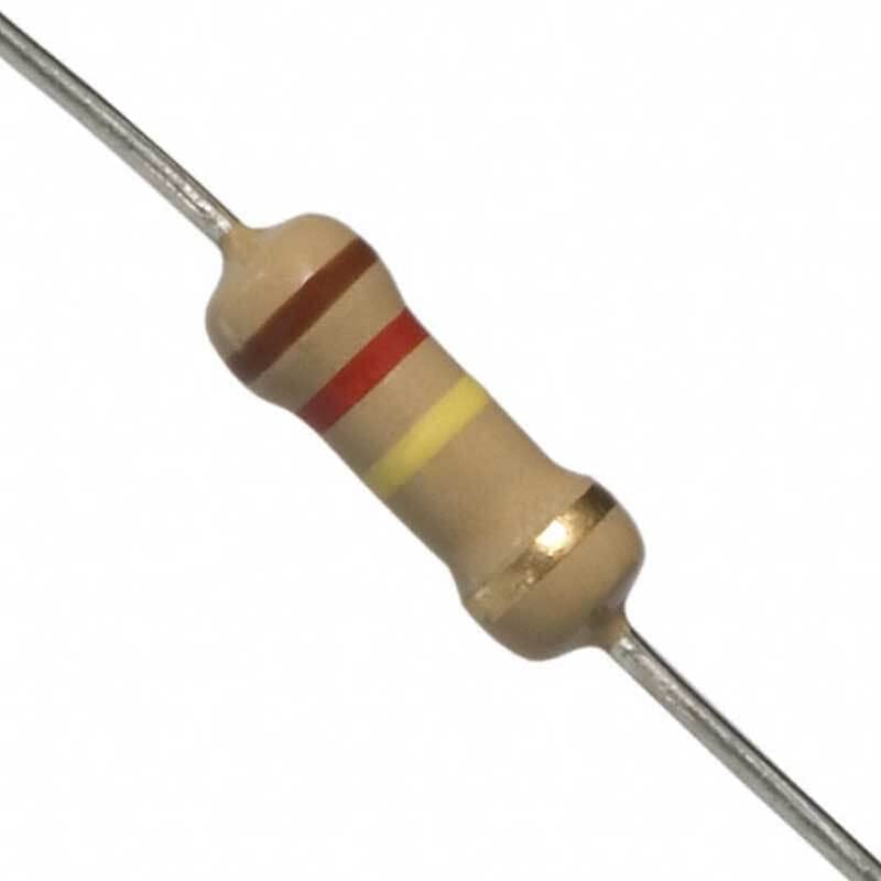 Image of BRANDED Carbon Film Resistor 1 /4 watt 4 Band Tolerance 5% - Total 100pcs Value (120K Ohms)