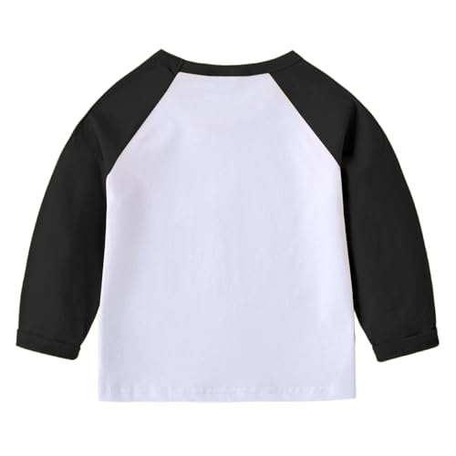 Kids Boys Girls Long Sleeve Shirts 𝐂olor Block Crewneck Cotton Soft Comfort Shirt Fall Winter Basic Tee Tops3