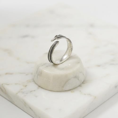 Bague ouverte en argent sterling plumes d'ange, le cadeau idéal - 4