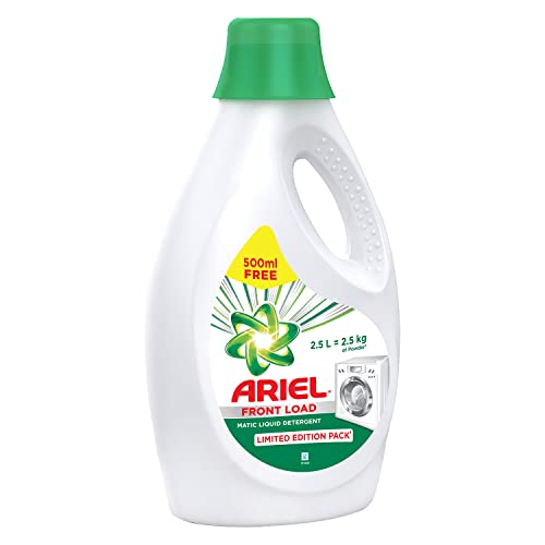 Image of Ariel Matic Liquid Detergent Front Load 2 Ltr + 500ml Free & Matic Front Load Detergent Washing Powder - 1 kg