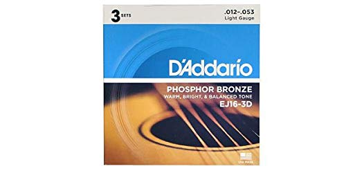 DADDARIO (__I) AR[XeBbNM^[ EJ16-3D 3-Pack Phosphor Bronze Wound Light
