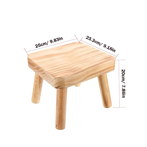 Madera pequeño desmontable para interiores taburete elegante 4