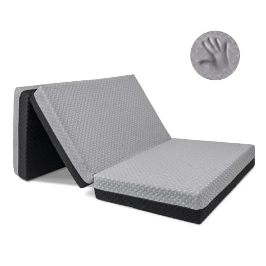 Milliard Premium Tri Folding Mattress, Memory Foam Foldable Folding Mattress with Waterproof Washable Cover, Cot Size (75"x31"x6) + Bonus Eye Mask Included