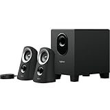 Logitech Z313 Système de Haut-Parleurs 2.1 avec Subwoofer, Son Riche, 50W en Puissance, Basses Puissantes, Entrée Audio 3,5 mm, Prise EU/France, PC/PS4/Xbox/TV/Smartphone/Tablette/Lecteur Noir