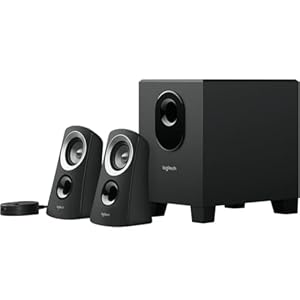Logitech Z313 2.1 Lautsprecher-System Mit Subwoofer, 50 Watt Spitzenleistung, 3.5 Mm Eingang, Kopfhörerbuchse, Bedienelemente Am Steuergerät, EU Stecker, PC/TV/Tablet/Handy – Schwarz
