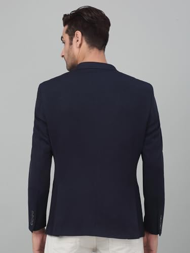 Image of Cantabil Self Design Full Sleeves Notch Lapel Casual Blazer for Men | Casual Blazer for Men | Men Blazer for Casual (P MBZC00057)
