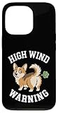 Installation facile Un Chien Corgi Qui pète, Un mème Amusant, avertissant qu\'il y a des Pets de Chien à Vent Fort Coque pour iPhone 13 Pro