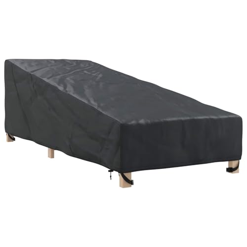 Housse de protection pour meubles d'extérieur noir 195x76x82cm