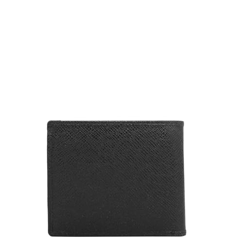 Image of Da Milano RFID Protected Leather Wallet for Men with Card Slot - Black