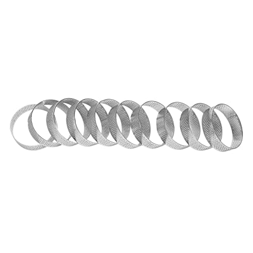 Anillos de tarta circulares microperforados que evitan que la masa se deforme 3
