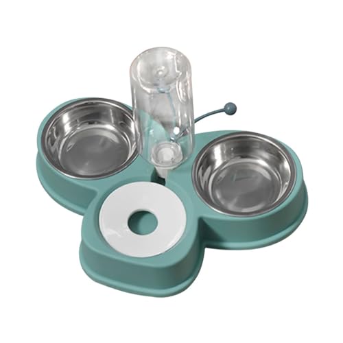 ERINGOGO Household Puppy Feeder Kit with Skid Base Multi Function Pet Food Dispenser Bowls for Cats and Dogs Convenient Automatic Feeding