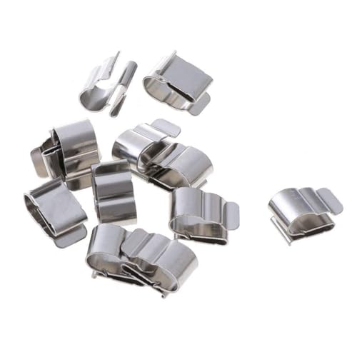 DIIOOMIEEU 50Pcs 50Pcs Trailer Frame Wire Clips 2x6mm Solar Panel Wire Clips Stainless Steel Cable Clamps for Wiring Boat Cable