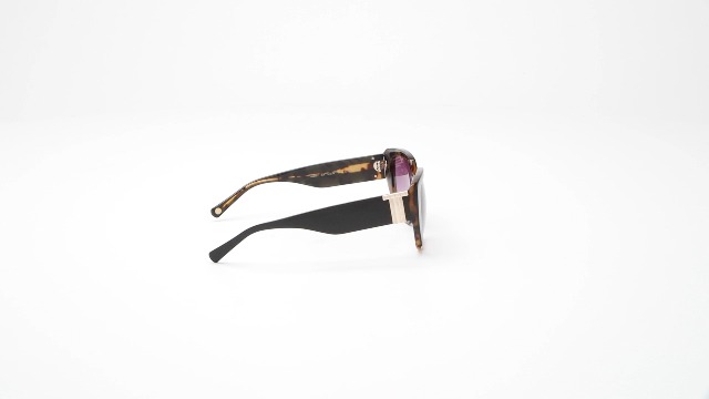 Ted Baker TWS261 Women's Thick Cat Eye Sunglasses, 54 mm, Black