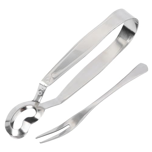 Cabilock 2piezas Pinzas y Tenedor Para Caracoles Inoxidable Multipropósito Para Vajilla Uso Doméstico Hotel