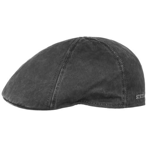 Stetson Men's Level Flat Cap - Cotton Peaked Cap - Men's Cap with 40+ UV Protection - Vintage Look Cap - Summer/Winter - Flat Cap