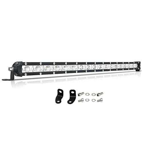 PICAA Led Barre Lumineuse Super Slim 20 pouces 53.5cm 90W Une Rangée Rampe a led barre de led Combo Faisceau de Spot D'inondation 12V 24V hors route Voiture Véhicules...