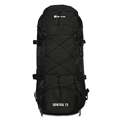 Impulse Rucksack bags 75 litres travel bag for men tourist bag for travel backpack for hiking trekking Bag for men camping Qontra Black with 1 year Warranty