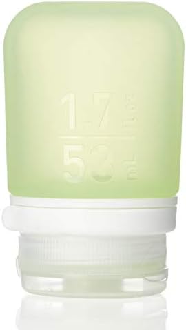 humangear GoToob+ Refillable Silicone Travel Size Bottles with Locking Cap, Green, Small (1.7oz)
