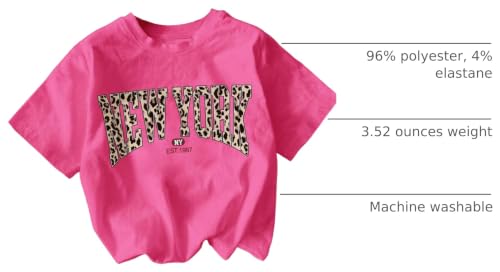 Image of RoseSeek Girl's Graphic Tee Shirt Short Sleeve Round Neck Preppy Casual Trendy Cute Summer Tops