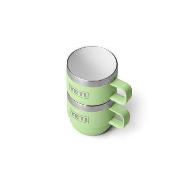 YETI Rambler Espresso Mug, Vacuum Insulated Stainless Steel Stackable Mug, Key Lime, 2 Pack 6 oz (177 ml) - Image 4