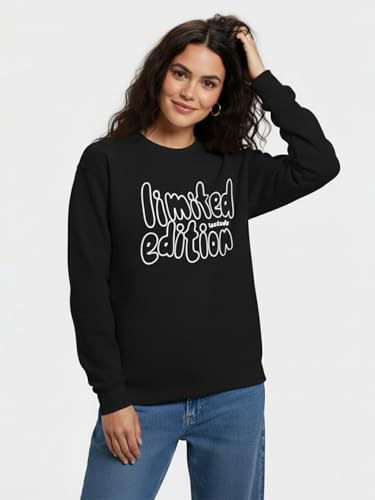 Image of LEOTUDE Full Sleeve Cottonblend Oversized Tshirt for Women, Round Neck