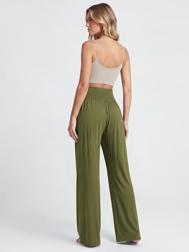 Image of ODODOS Women's Wide Leg Palazzo Lounge Pants with Pockets Light Weight Loose Comfy Casual Pajama Pants-26 /28 /30 inch /32 inch Inseam