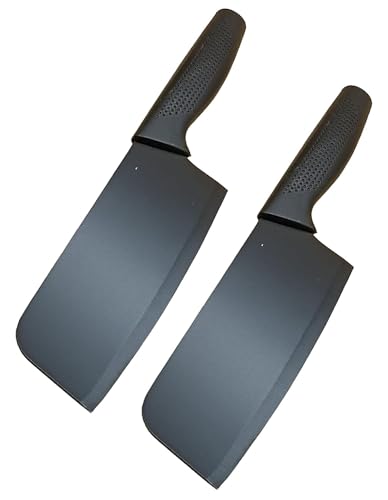 Image of Cheft -Butcher Kitchen Knife Set of 2, Stainless Steel - Heavy Duty Blade, Professional Butcher Chopper for Home Kitchen and Restaurant (Butcher Knife 29 cm Pack 2)