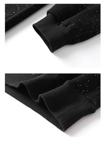 Men's Glitter Hooded Sweatshirt Solid Color Pocket Pullover Hoodie Spring Casual Sparkly Streeetwear 5