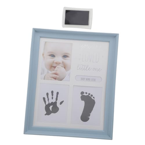 CORHAD 1Set Handprint Footprint Keepsake Frame Inkless Design for Newborn Memories for Baptism Christening Safe Photo Frame Charming Nursery Decor