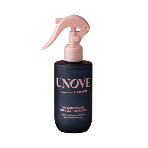 UNOVE No-Wash Water Ampoule Treatment 200ml/6.8 fl.oz | Deep Hydration & Repair for Damaged Hair | Lightweight Leave-In Formula | Frizz Control | Smooth Silky Finish | Quick Hair Care Solution