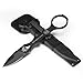 Benchmade - 177BK mini SOCP Knife, Spear-Point Blade, Plain Edge, Black Coated Handle