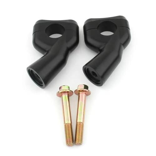 Pontet réhausseur guidon en aluminium noir pour finitions soignées sur moto Bobber