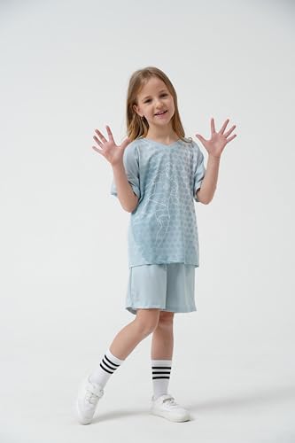 Image of Unisex Kids Soccer Jersey and Shorts Kit 2-Piece Set Boys Girls Football Outfits for Little Athlete 2-14 Years