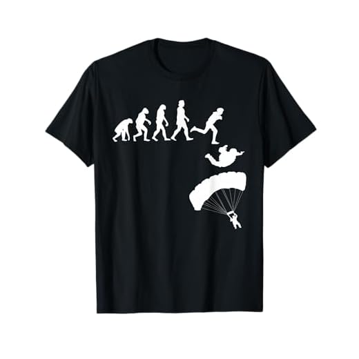 Evolución del paracaidista Divertido regalo de paracaidismo Camiseta