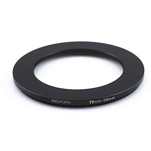 Image of 77mm to 58mm /77mm-58mm Step-Down Ring Filter Adapter for All Brands UV,ND,CPL,Metal Step-Down Ring Adapter