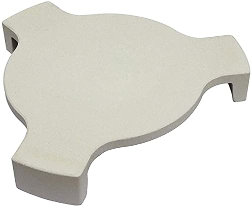 Consejos para Comprar Convectores - los preferidos. 30 Conveggtor - Deflector de calor con 3 patas, setter, piedra para fumar para parrilla grande de 18 pulgadas, Kamado Chargriller Akorn Kamado, blanco