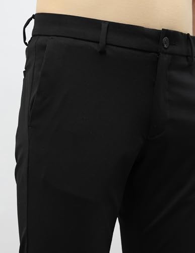 Image of U.S.Polo Association Men's Satin Slim Fit Trousers (USTR01782D Black 30)