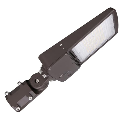 OSTEK 150W LED Parking Lot Lights, Commercial Area Lighting Fixture 21000LM - Waterproof IP65 5700K LED Shoebox Light with Slip Fitter Mount 100-277V (150W 5700K -Slip Fitter)