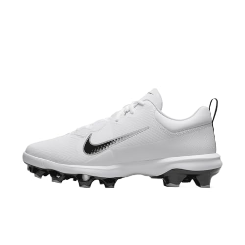 Nike Force Trout 9 Pro MCS Baseball Cleats (FZ0915-102, White/Metallic Silver/Pure Platinum/Black) Size 6.5