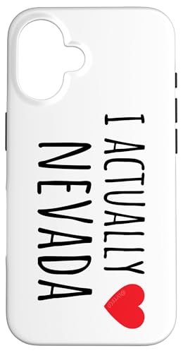 Carcasa para iPhone 16 EN REALMENTE AMO (CORAZÓN) NEVADA – Estado Americano