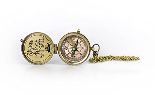 Brújula Cary London | Brújula de latón vintage hecho a mano | Cubierta de cuero | Exquisita brújula náutica | Decoración del hogar | Brújula de bolsillo regalo para cualquier ocasión | Super7One