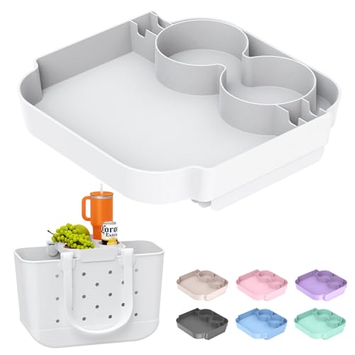ZHANDEYUA Beach Bag Tray Accessory Compatibility with Bogg Bag And Simple Modern Large Beach Bag beach bags for women Storage Desk (Colour: White)