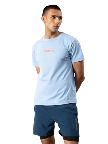 Image of FitMonkey Sports Crew Neck Stretchable Dry Fit T Shirt | Regular Fit Textured T Shirt for Men |Sport T Shirt for Men | Quick Dry Technology with Moisture Control |Breathable & Lightweight