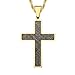 Herren Halskette Anhänger Schmuck Kreuz Tarnung Anhänger Halskette Edelstahl Farbe Für Männer Religiöser Christlicher Schmuck Geschenke-Gold_1_with_70Cm_Chian
