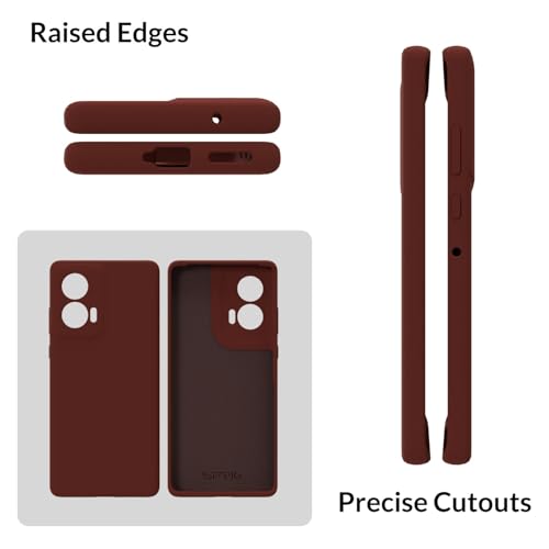 Image of SPRIG Compatible with Moto G96 Premium SilkTone Back Cover Drop Tested Shock Proof Mobile Case for Men, Women, Boys and Girls with Camera Protection (Dark Brown)