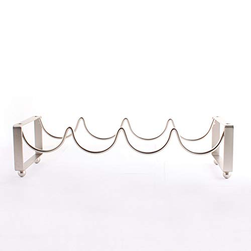 Soporte para 4 botellas de vino de metal apilable miniatura 4