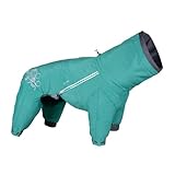 Hurtta Mudventure Overall ECO, Hunderegenmantel, Wasserdicht, Peacock-Türkis, 40M
