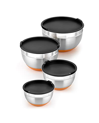 BRA Efficient Set de 4 boles de acero inoxidable (12|16|20|24 cm), 0.4l