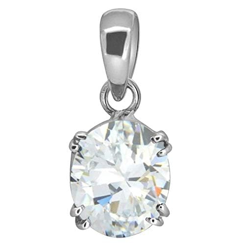 Zircon naturel rond 11 ratti pendentif mixte, gemme transparente 10.70 carats non chauffée